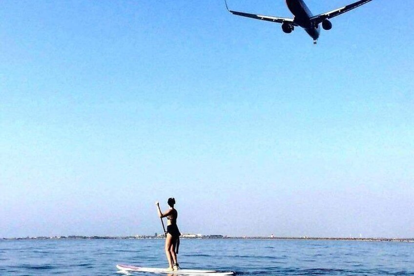 Watching the planes from below. 