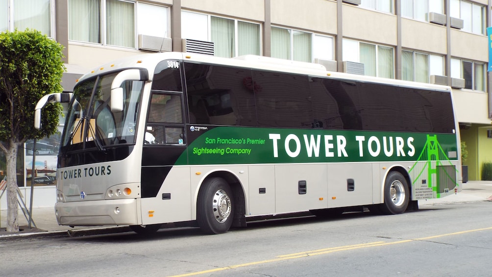 Tour bus parked in San Francisco