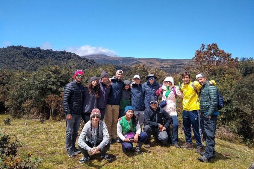 Making sighting of the Condor. Puracé National Natural Park.