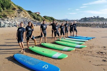 Private surf lessons with friends or family in the Basque Country