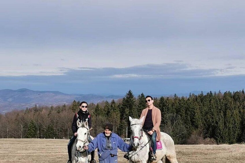 Enjoy in horse ride