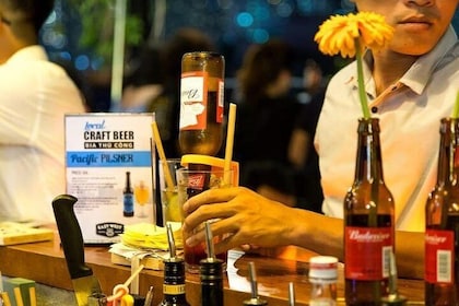 Beer and snacks in Ho Chi Minh City