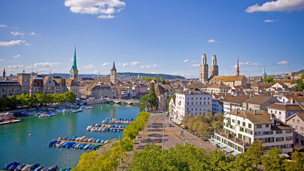 City and harbor of Zurich
