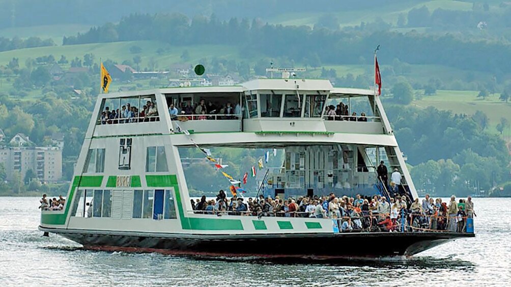 Passenger ferry boat on the lake in Zurich