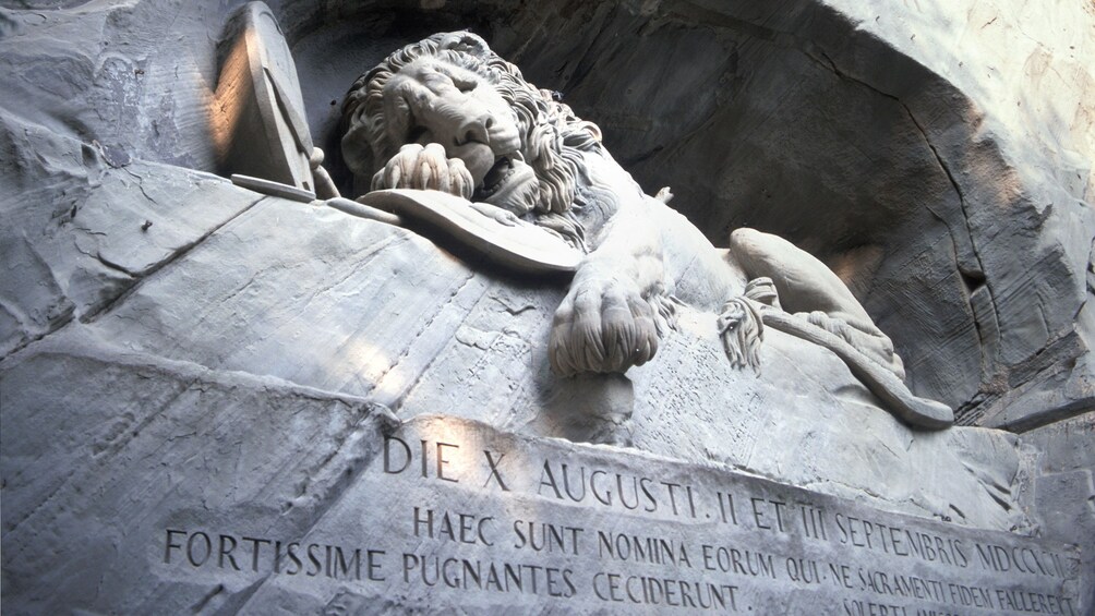 Lion sculpture in Lucerne