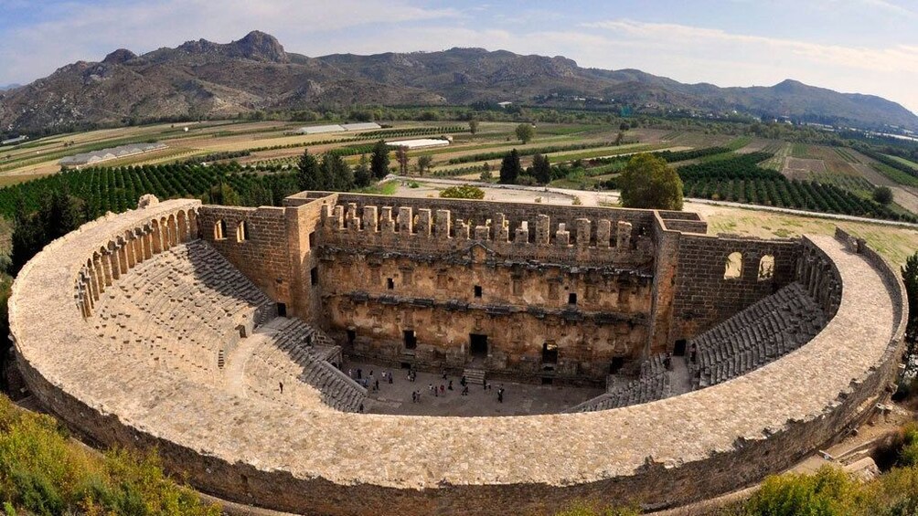 Remains of the amphitheater at Aspendos