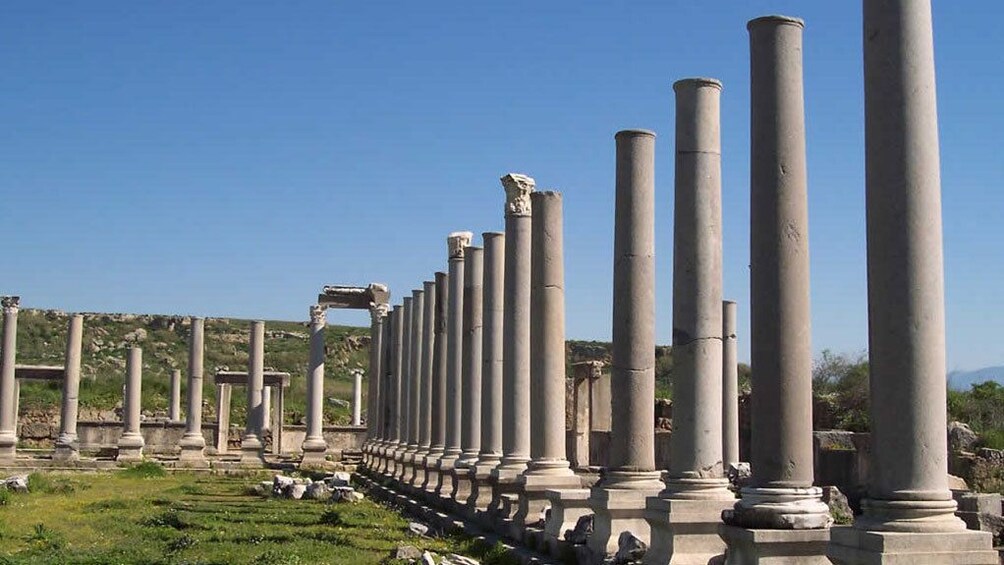 Rows of columns at the ruins of Perge