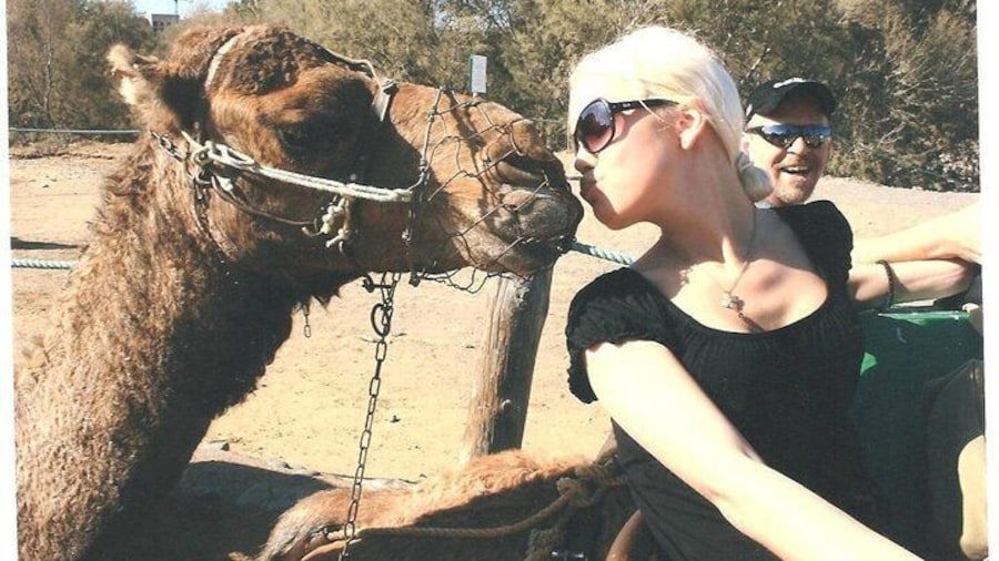 Camel riding in the dunes of Maspalomas
