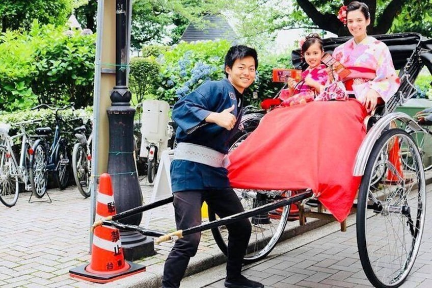 Traditional experience by riding a rickshaw