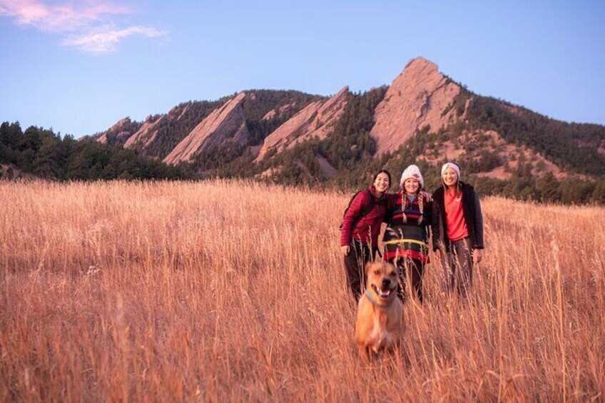 Having fun at the Boulder flatirons