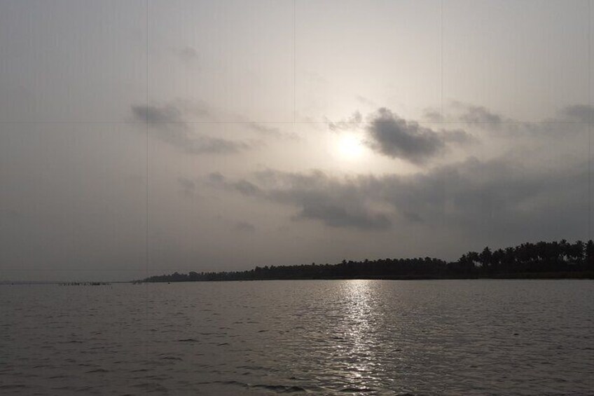 The sunset over Lake Togo