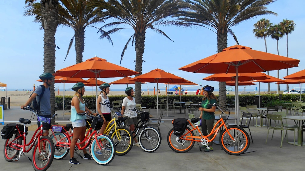 bicycle group at beach 