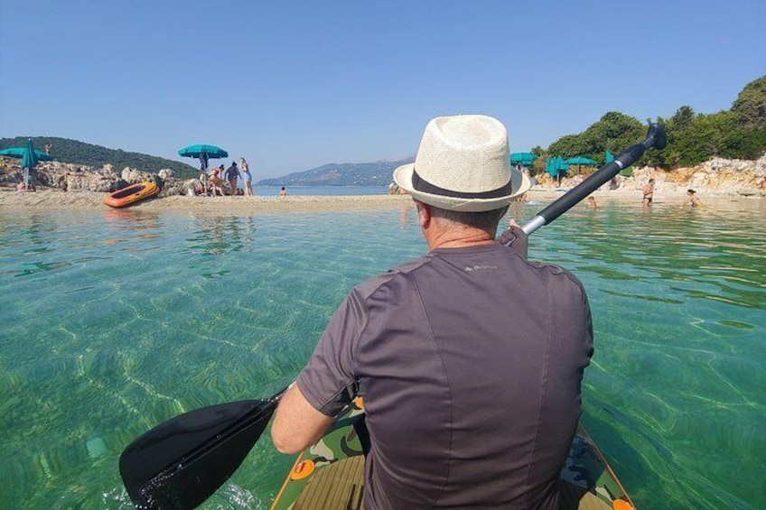 Paddleboarding in the island