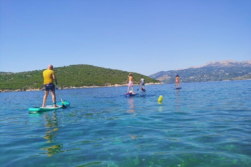 Paddleboarding in the island