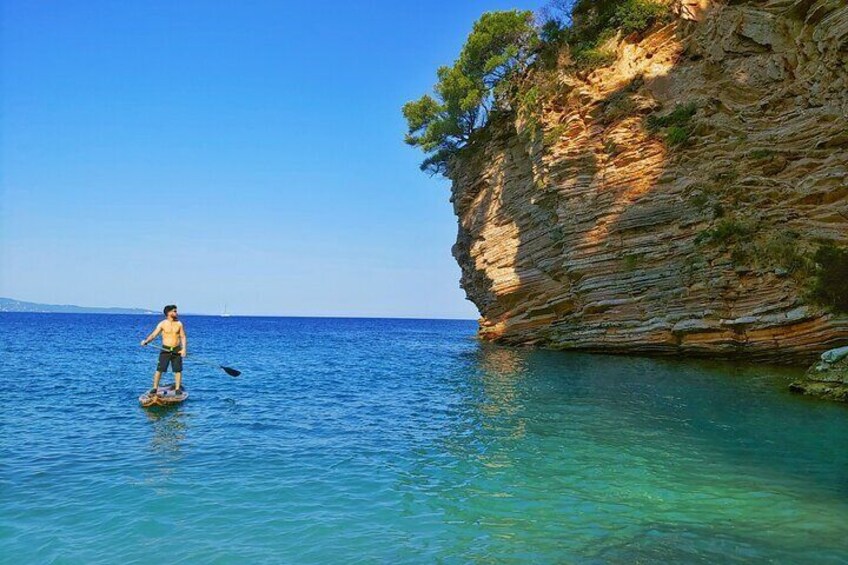 Paddleboarding in the island