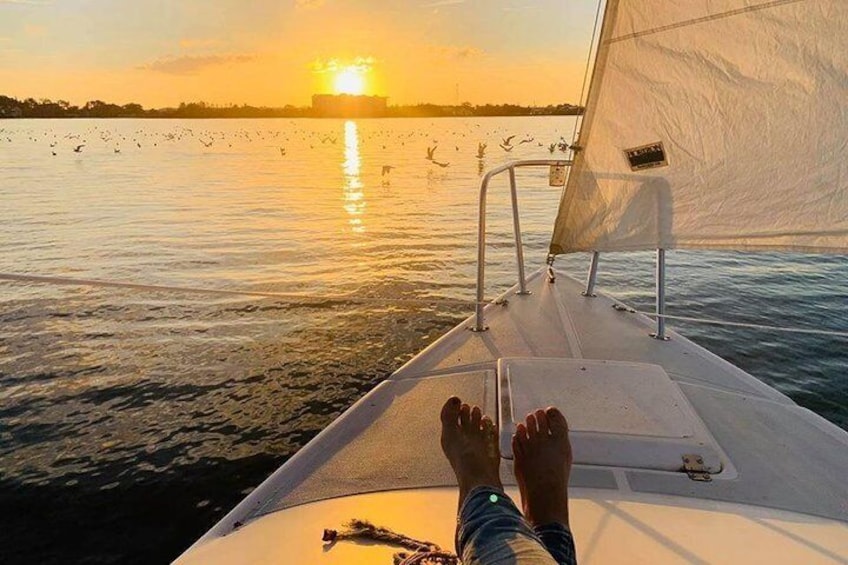 Sunset sailing with Sailing Orlando