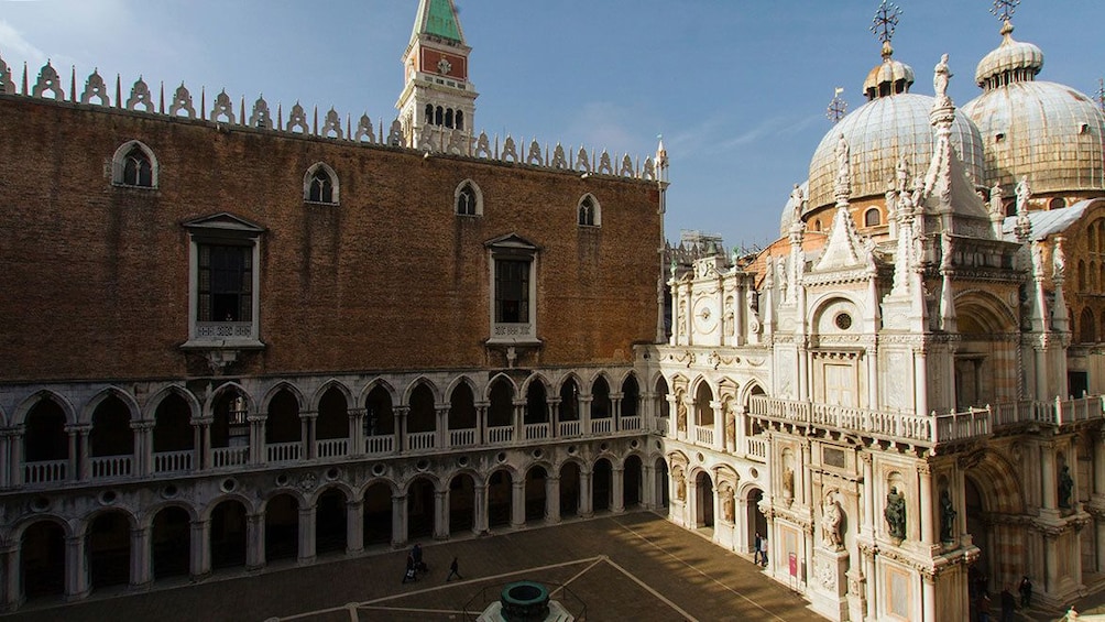 Exterior of the Doge palace in Piazza San Marco in Venice