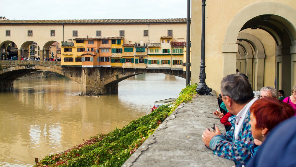 small group looking out to the water channel in Florence