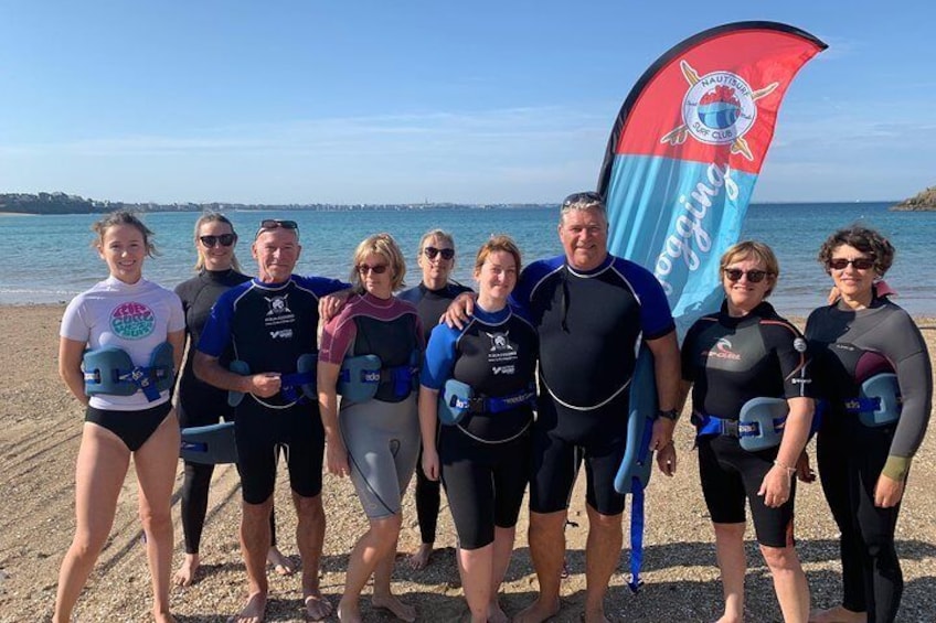 Aquajogging at sea