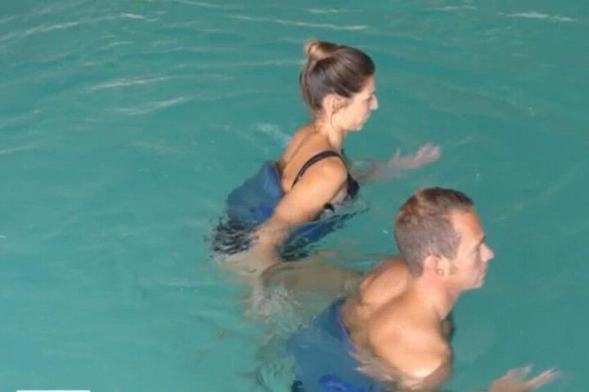 Aquajogging at sea