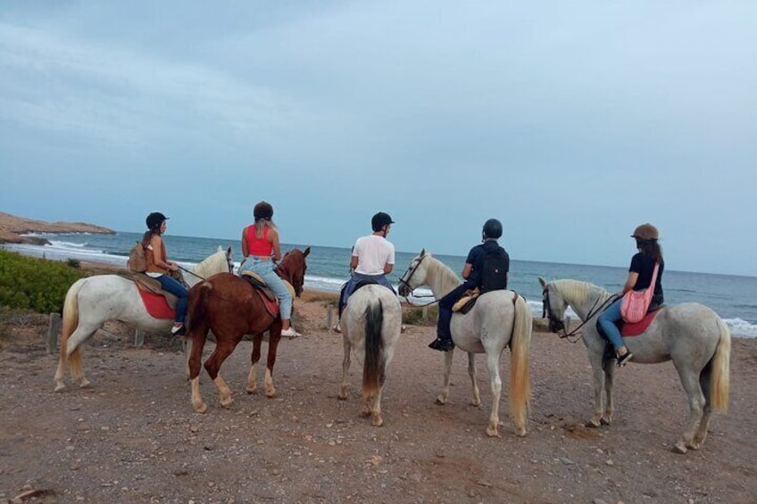 Horseback riding through the Calblanque Natural Park