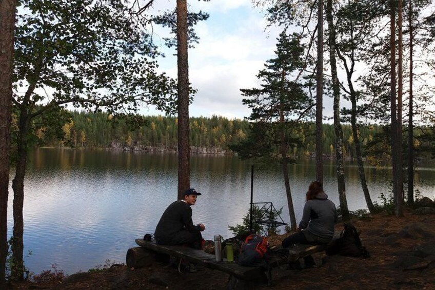 Break by the lake shore