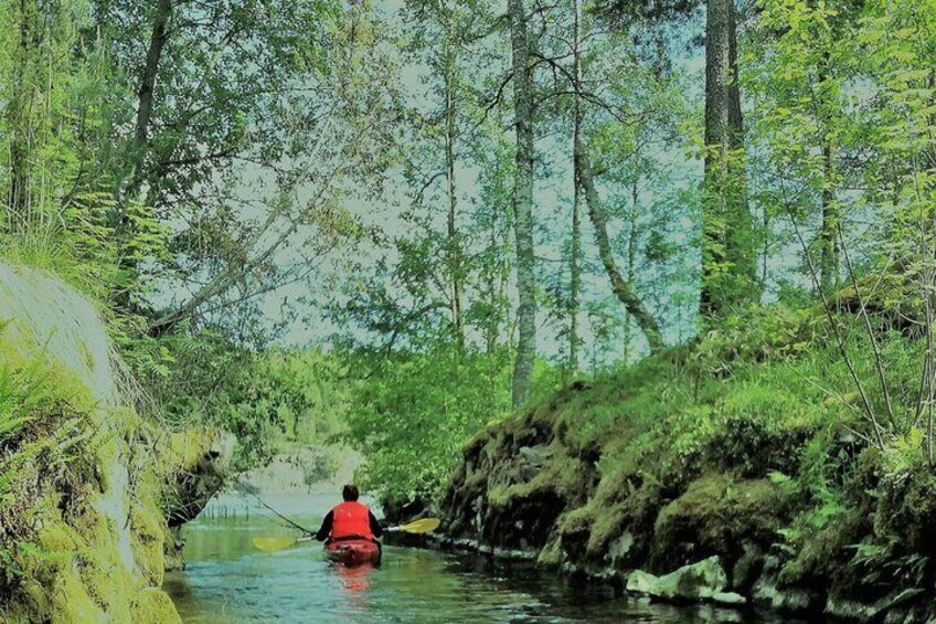Lake kayaking trip