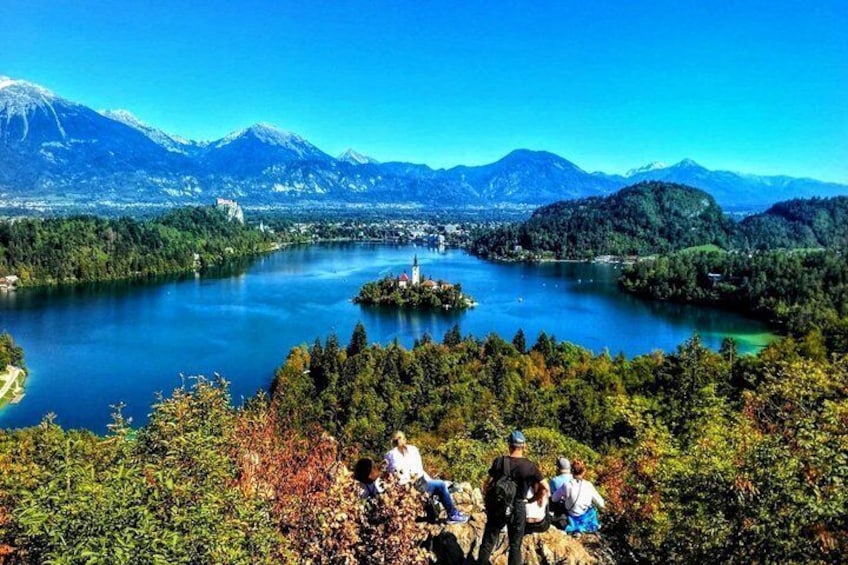 A breathtaking panoramic view on the Lake Bled.