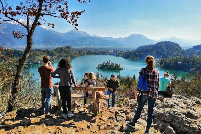 Panoramic view on the Lake Bled.