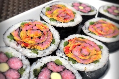 Cute maki sushi experience Japanese traditional culture