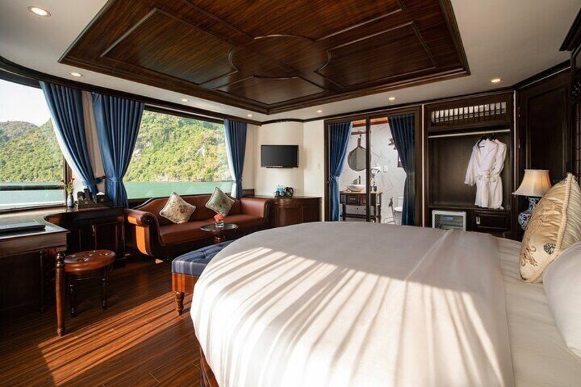 V.I.P Suite Cabin on Luxury 5 Star Cruise in Halong Bay (2D/1N)