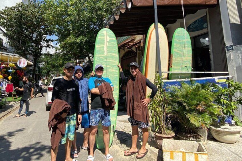 Surfboards rental on My Khe Beach