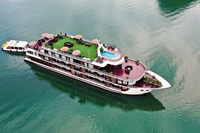 Dora Cruise Luxury 5 Star in Halong & Lan Ha Bay 2 Days 1 Night