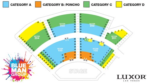 Blue Man Group Las Vegas Expedia Seating Chart For Blue Man Group At The Luxor