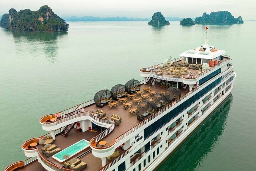 The Most Luxury Day Tour in Halong Bay with Ambassador Cruise