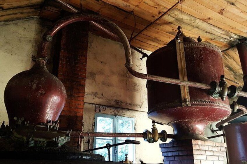 A craft distillery still producing cognacs