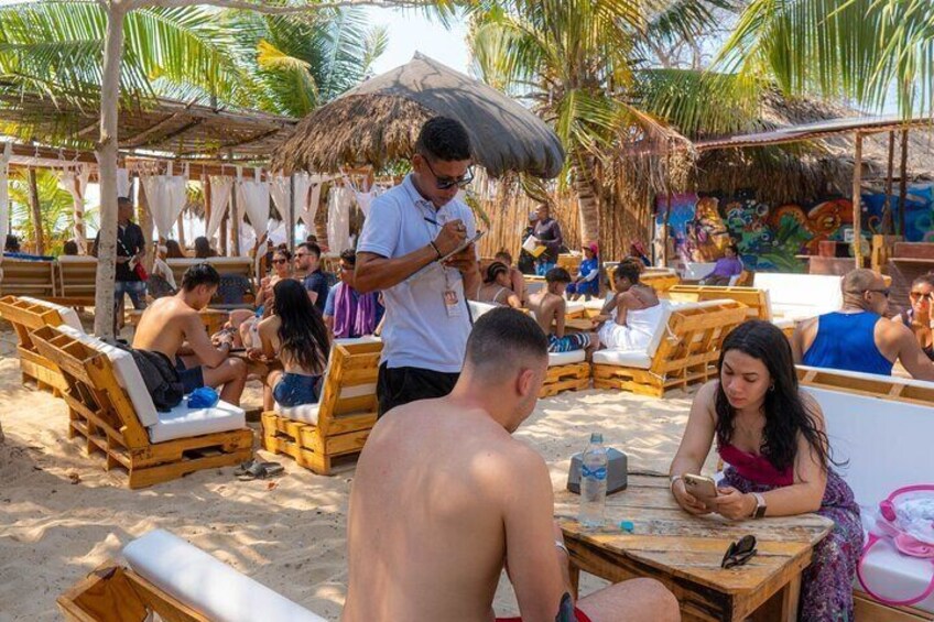 Visit Playa Blanca on Isla Baru in a VIP Beach Club.