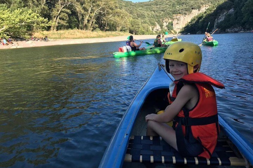 Canoe descent supervised for the family - from 3 years old