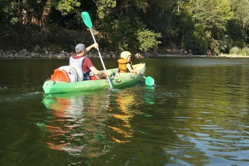 Canoe descent supervised for the family - from 3 years old