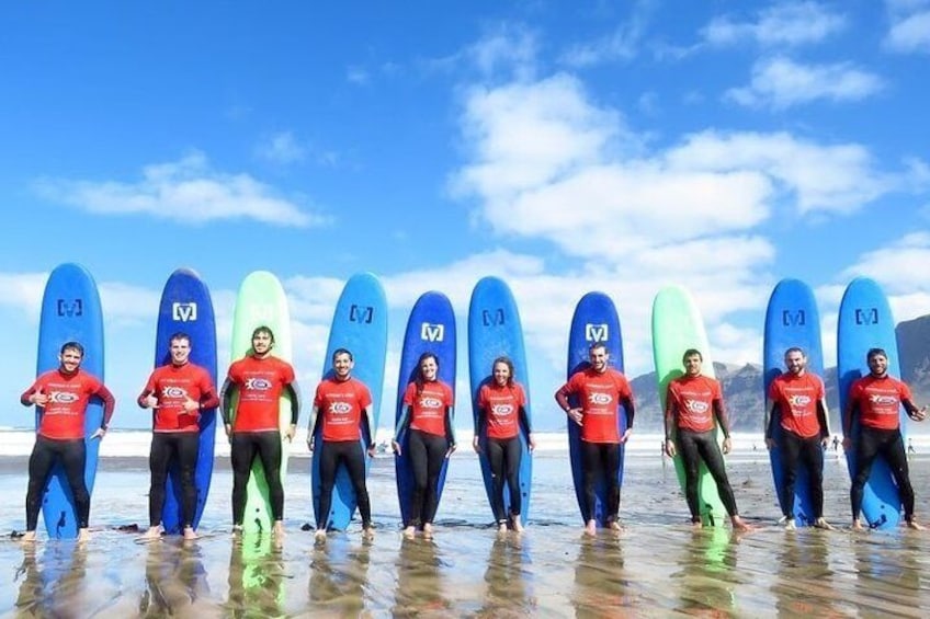 4-hour surf classes in Famara
