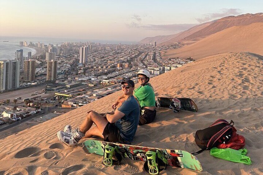 Sandboard activity in Iquique with Transfer