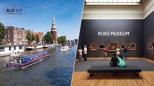 Blue Boat Company grachtenrondvaart en Rijksmuseum