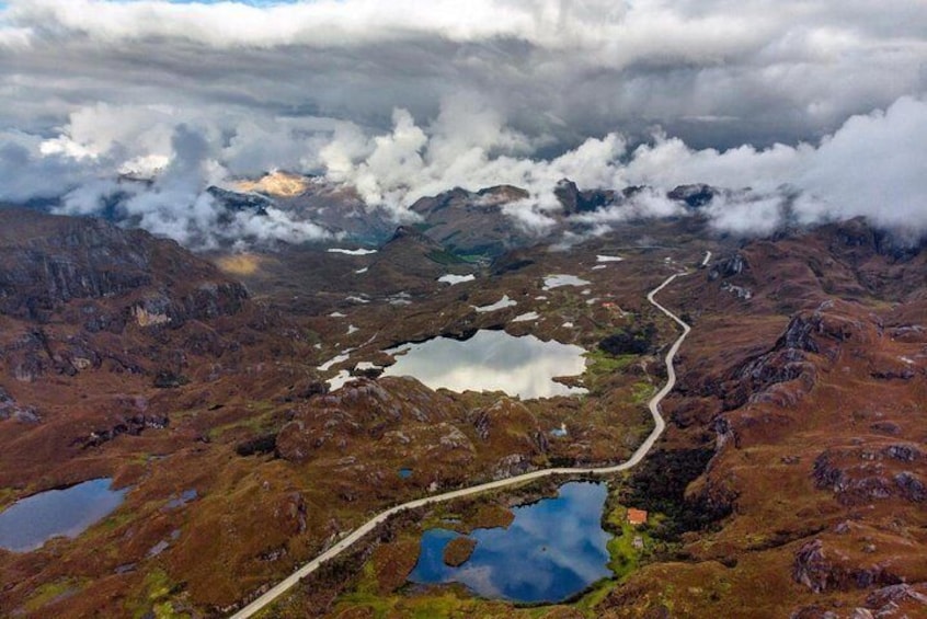 View of the northern part of the national park "El Cajas"