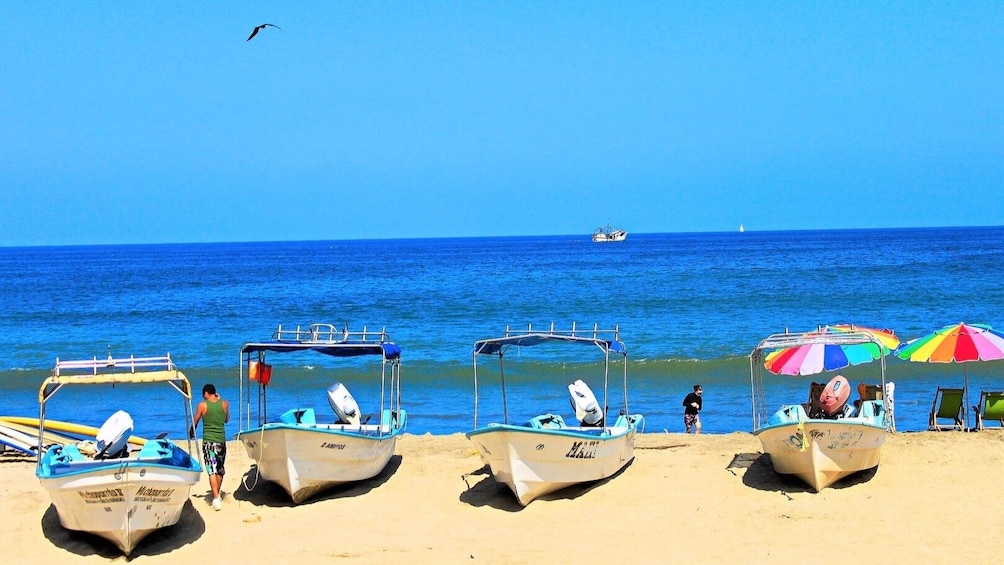 Fishing boats on the beach in Sayulita