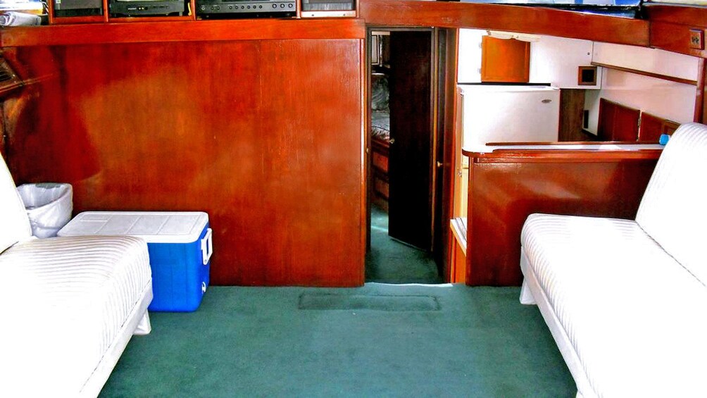 Interior of a fishing boat in Puerto Vallarta