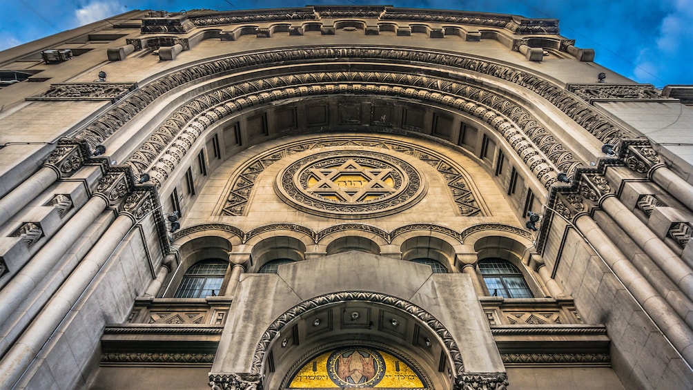 facade of a Jewish worship building in Argentina