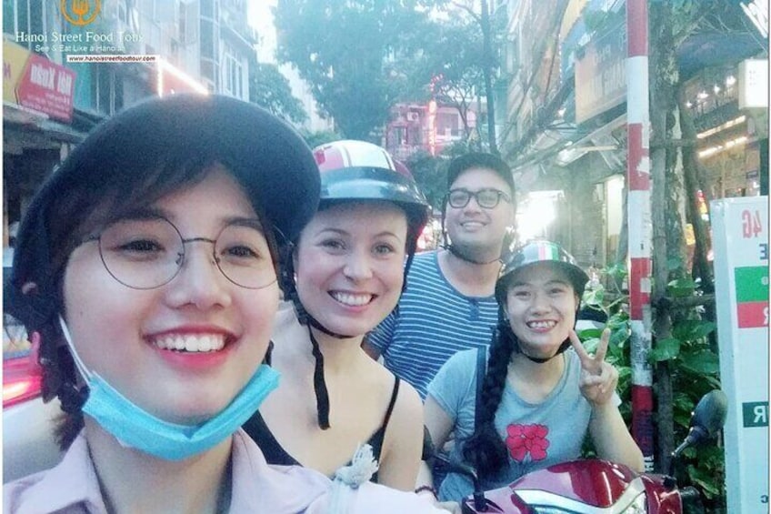 Hanoi old quarter sightseeing & street food eating by Motorcycle