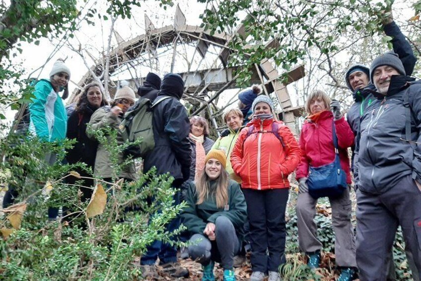 Participants visit the old ferris wheel of the nearby Botanical Walk