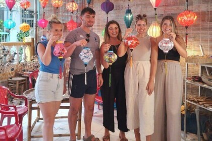  Clase completa de fabricación de linternas de Hoi An, bote de canasta, pes...