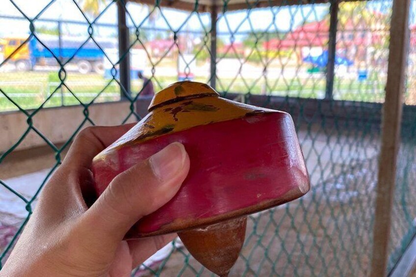 Malay Traditional Spinning Top at Kapar is smaller than Kelantan Area
